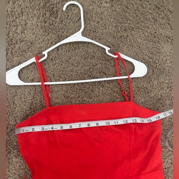 J.crew Women’s Orange 4 Wide Leg Linen Blend Jumpsuit Belted Sleeveless  Romper - Picture 7 of 9